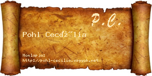 Pohl Cecília névjegykártya